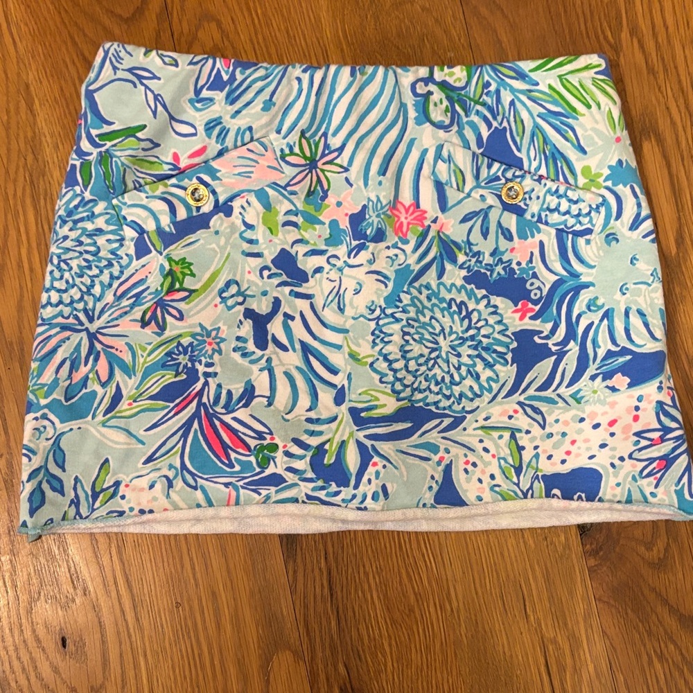 Lilly Pulitzer Blue and Pink Patterned Skort